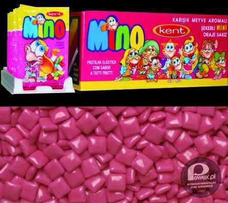 Mino – Od producenta gumy Turbo - smakowały najlepiej gdy wpakowało się do ust całą zawartość saszetki. 