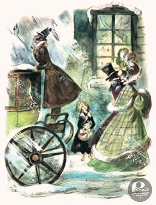 Dziewczynka z zapałkami – ilustracja J.M.Szancer 