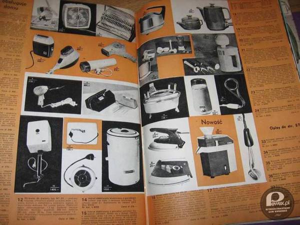Katalog sprzętu AGD w czasach gdy... – większość produktów było produkowane w Polsce. 