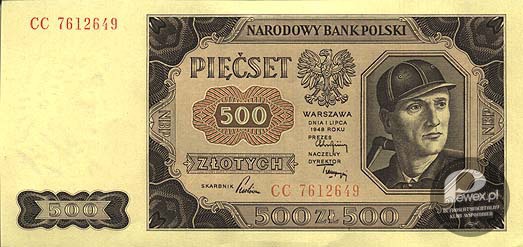 500 zł – 1950-1978 