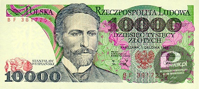 10000 zł – 1988r 
