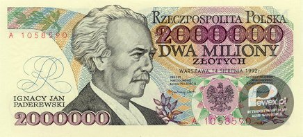 2000000 zł – 1992r 