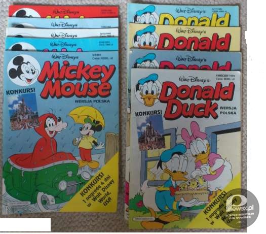 Mickey Mouse i Donald Duck – każde dziecko lat 90. wypatrywało zza szyby kiosku Ruchu kolejnego numeru... 