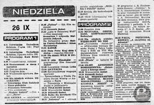 Program TV z 1976 roku – W ramach przypomnienia, co oznacza termin &apos;misja publiczna telewizji&apos; 