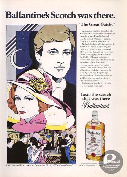 Ballantines Scotch - reklama z 1974 roku –  