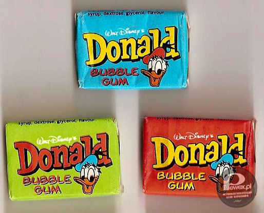 Gumy Donald – Pamiętacie, czy kolor opakowania decydował o smaku? 