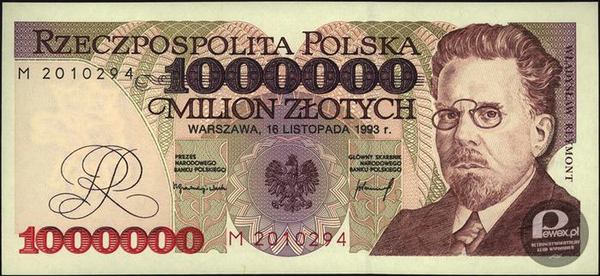 Banknot milion złotych – Pamiętam, jak zawsze po szkole, kupowaliśmy słonecznik za 50 złotych. 