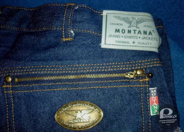 Dżinsy Montana – Koniecznie noszone tak, aby była widoczna blaszka. 