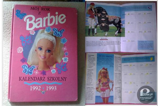 Kalendarz szkolny Barbie na rok 1992/1993 – Kto z Was miał coś podobnego? 
