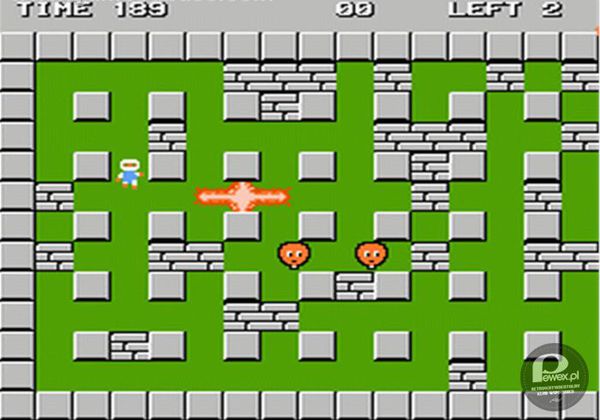 Bomberman – Bomby o określonym zasięgu ustawialiśmy, by eliminować wrogów i murki. I… w zasadzie na tym polegała ta gra 