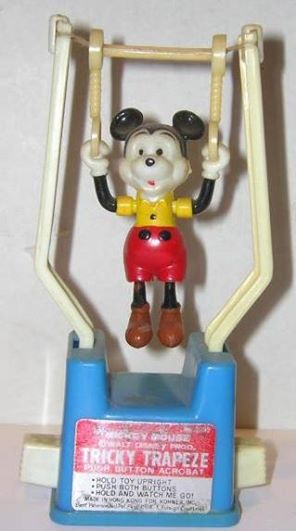 Myszka Mickey na trapezie – Pamiętam na odpuście u mojej babci można było kupić to cacko. 