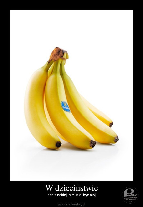 Banan z naklejką – W dzieciństwie smaczniejszy niż pozostałe banany? 