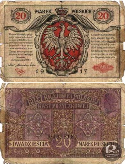 20 marek polskich – waluta okupowanych przez Cesarstwo Niemieckie terenach Królestwa Polskiego, 