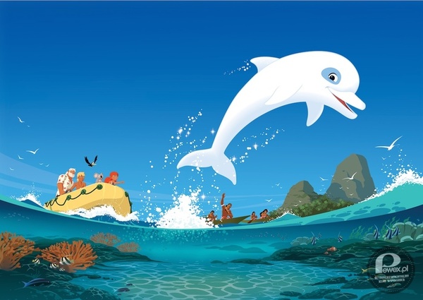 Biały delfin Um – Biały delfin Um (org. Oum le Dauphin Blanc) - serial animowany dla dzieci produkcji francuskiej z 1971 roku. Głównym bohaterem był tytułowy biały delfin o imieniu Um i jego przyjaciele: chłopiec, który nazywa się Janek (Yann), dziewczynka imieniem Marina, dziadek (Patrick), zwierzak Mariny koala Raul (Raôul), kapitan Flem i jego kruk Sebastian (Jean-Sébastien), władający językiem delfinów. 